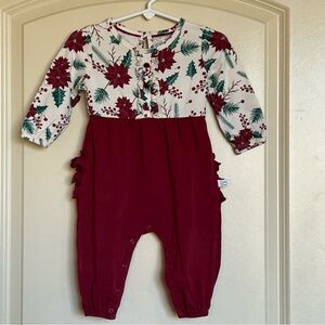 6-12M Ruffle Butts Merry and Bright Romper
